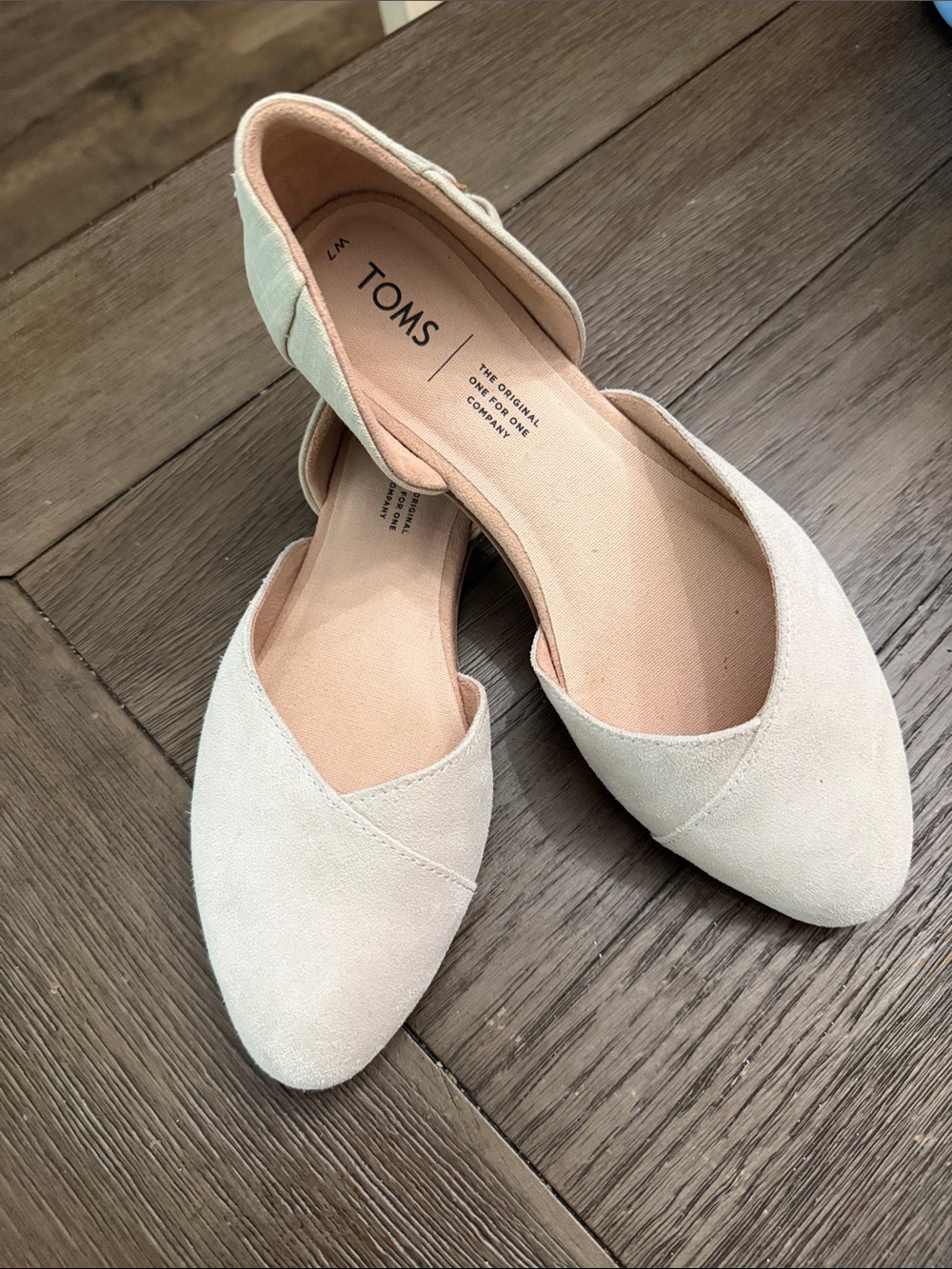 TOMS Women’s D’Orsay Flat - Light Beige
